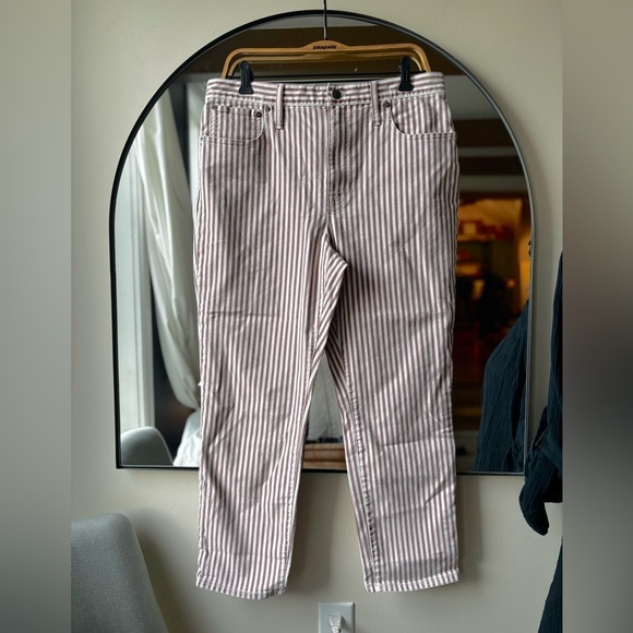 MADEWELL | High rise slim crop boyJean in Luca stripe | size 30 - Picture 4 of 8